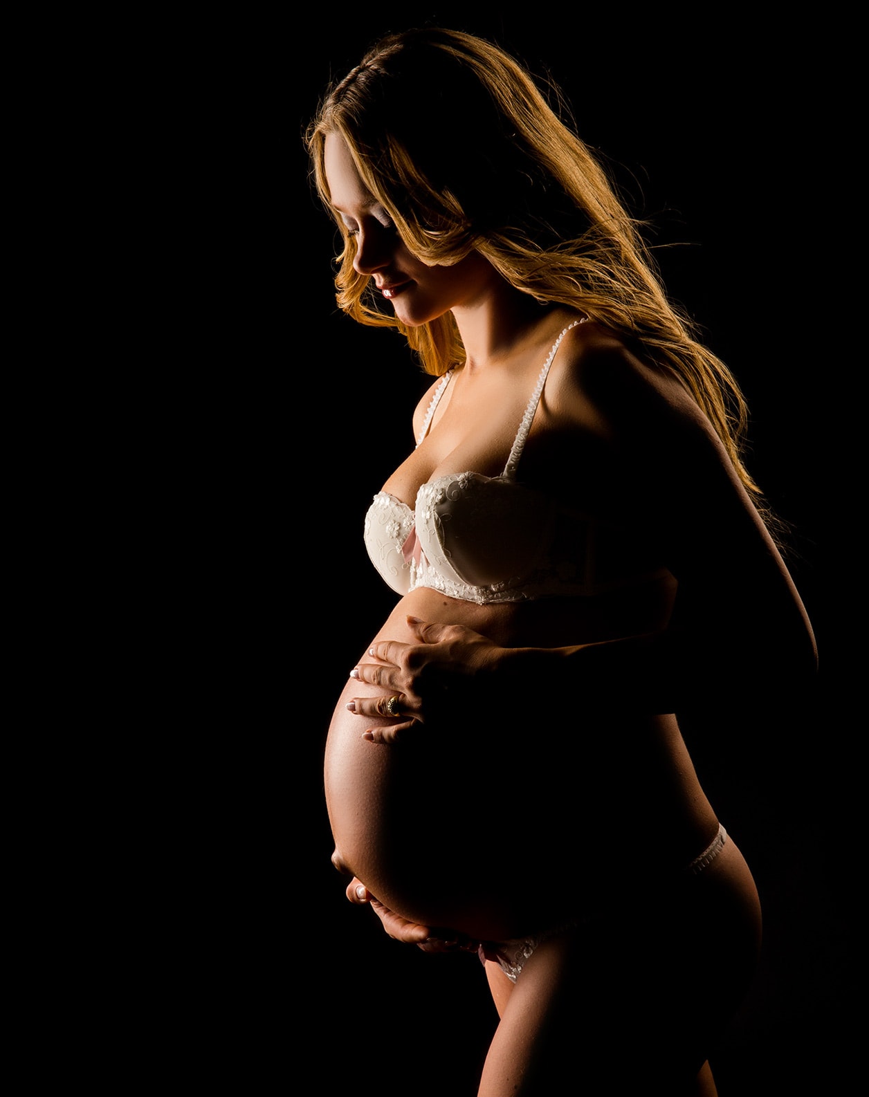 Fotoshooting, Portrait, Fotostudio, Babybauch